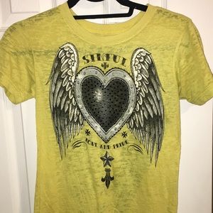Affliction Yellow Top